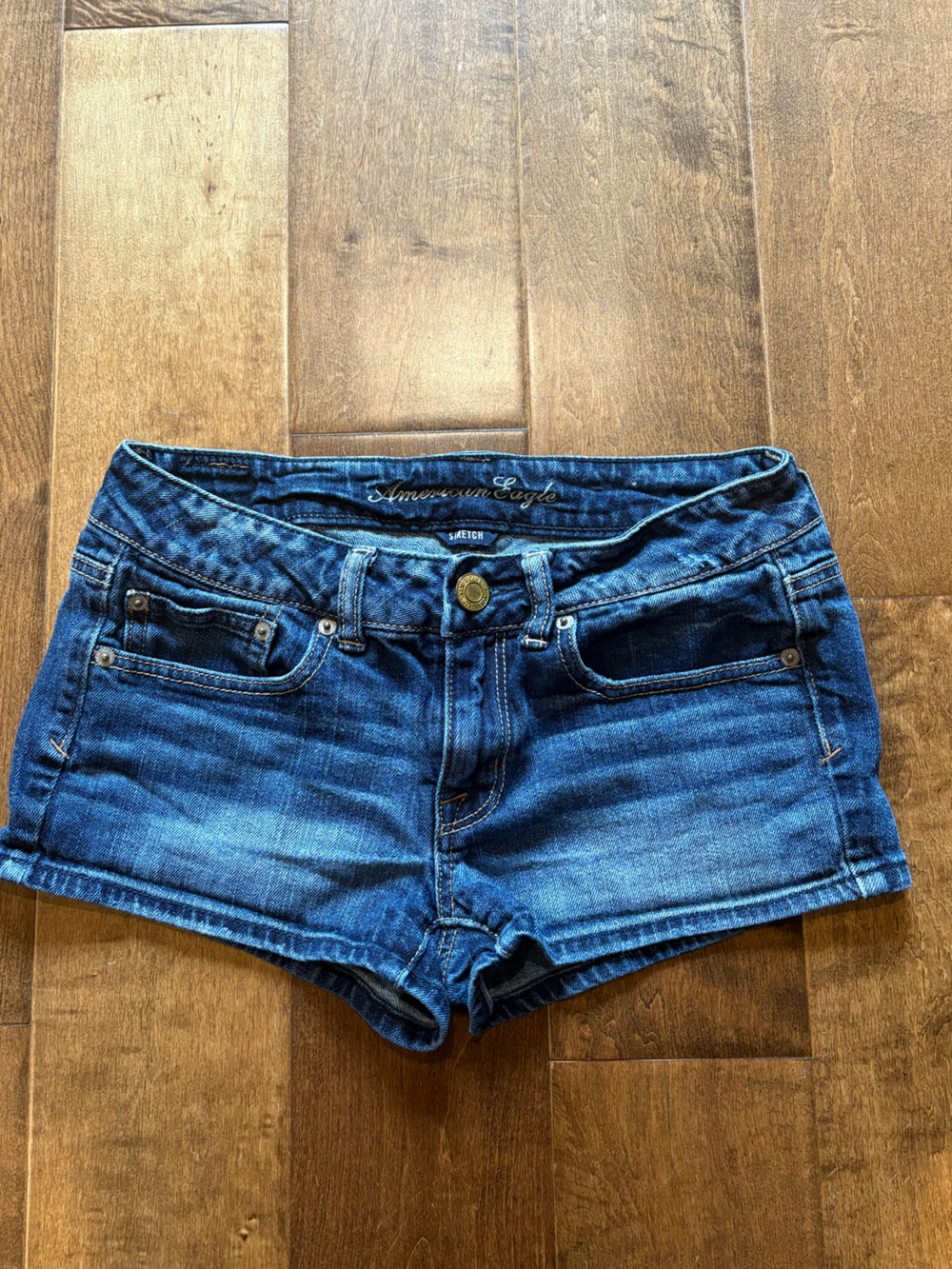 Vintage American Eagle Outfitters Blue Denim Short Shorts